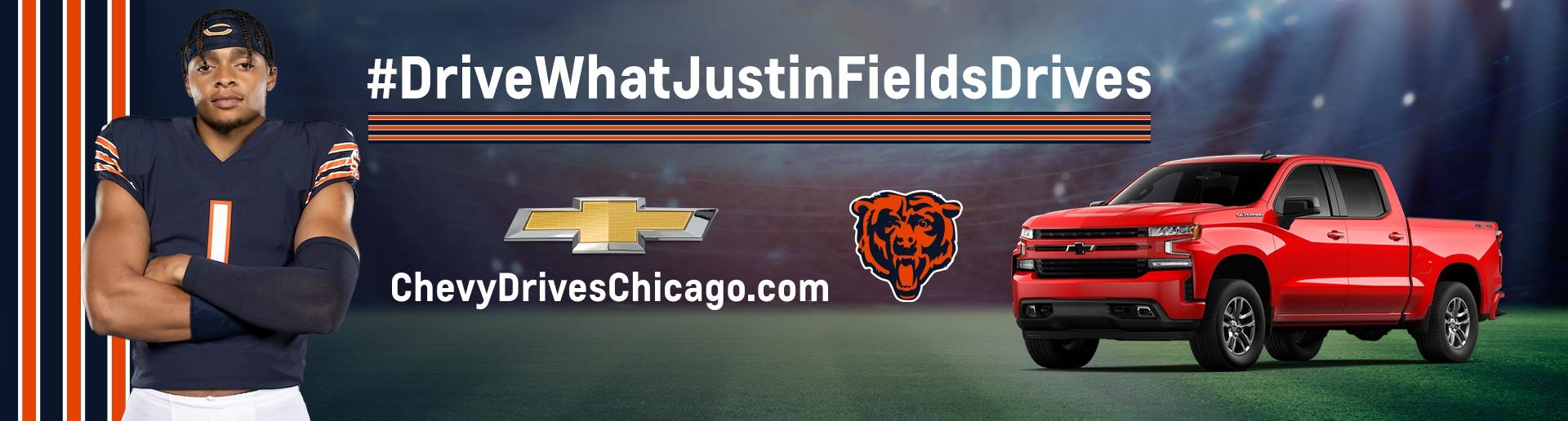 Justin Fields Chicago Bears QB Drives a Chevy Silverado | Chevy Drives Chicago | Chicagoland &amp; NW Indiana Chevy Dealers